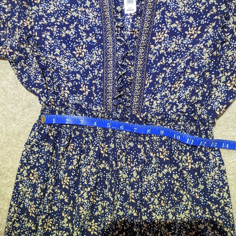Max Studio Navy Floral Maxi Dress - Picture 11 of 13